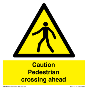 Caution Pedestrian crossing ahead